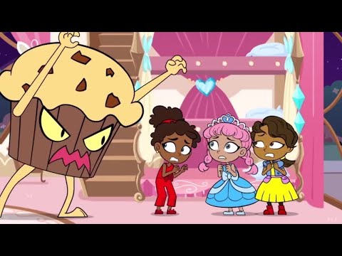 Giant Muffin Monster Ruins Princess Sleepover 👑 Season 1, Episode 1 | Kiddyzuzaa Land - WildBrain