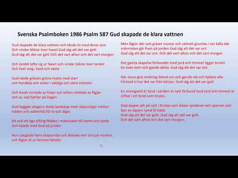 Psalm 587 Gud skapade de klara vattnen/psalmer och sånger 359