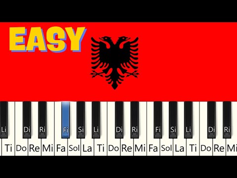 Albania National Anthem | Easy Piano Tutorial for Begineer | Himni i Flamurit