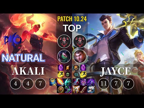 DMO Natural Akali vs Jayce Top - KR Patch 10.24