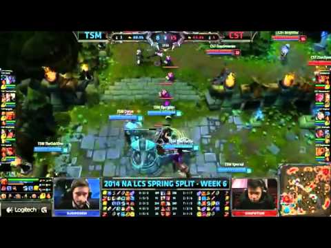 TSM Bjergsen Gragas VS Coast Shiphtur Ahri Highlights {Epic}   NA LCS 2014 Spring W6D1 MUST SEE