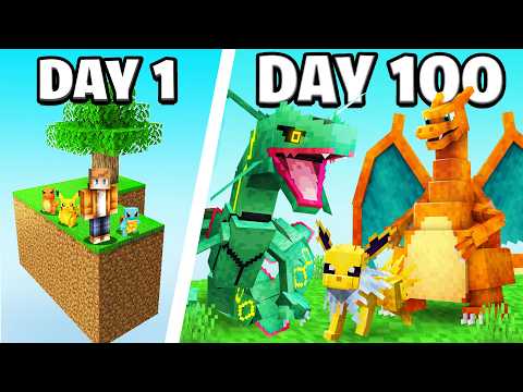 I Spent 100 Days in COBBLEMON SKYBLOCK Minecraft Vs my Rival! (Duos Cobblemon)