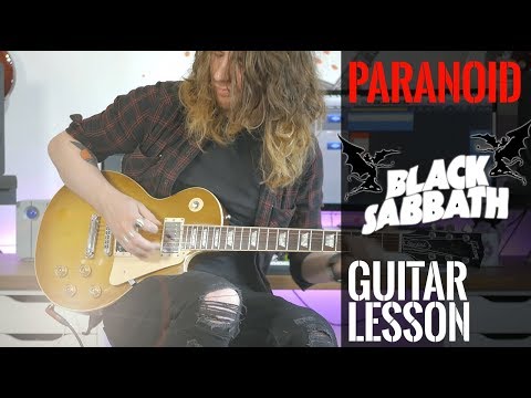 How To Play "Paranoid" by Black Sabbath (Full Electric Guitar Lesson)