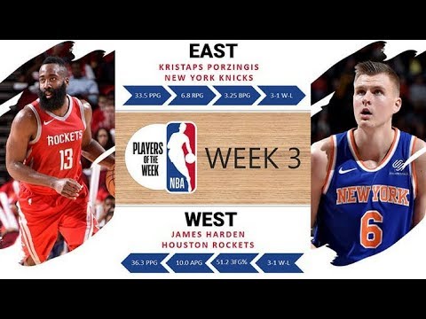 Kristaps Porzingis, James Harden SHOW OUT in Week 3 | NBA Players of the Week