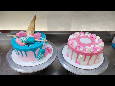 drip cake |dripping glaze cake | popsicle cake recipe |  kids birthday cake