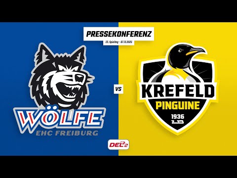 Pressekonferenz 22. Spieltag | EHC Freiburg - Krefeld Pinguine