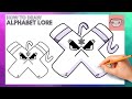 How To Draw Alphabet Lore Letter X Cute Easy Step By Step Drawing Tutorial