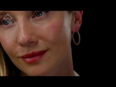 1.00ct Lab Diamond Hoop Earrings H/Si Quality in 9K Gold - NDH5253