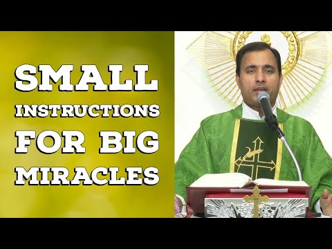 Small instructions for Big miracles - Fr Joseph Edattu VC