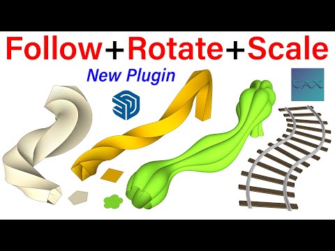 Follow me Rotate and Scale in SketchUp - Plugin Tax_Engineering | Part 1 of 3