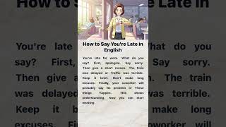 How to Say You're Late in English 🌟 | English Reading and Listening Practice #englishforbeginners