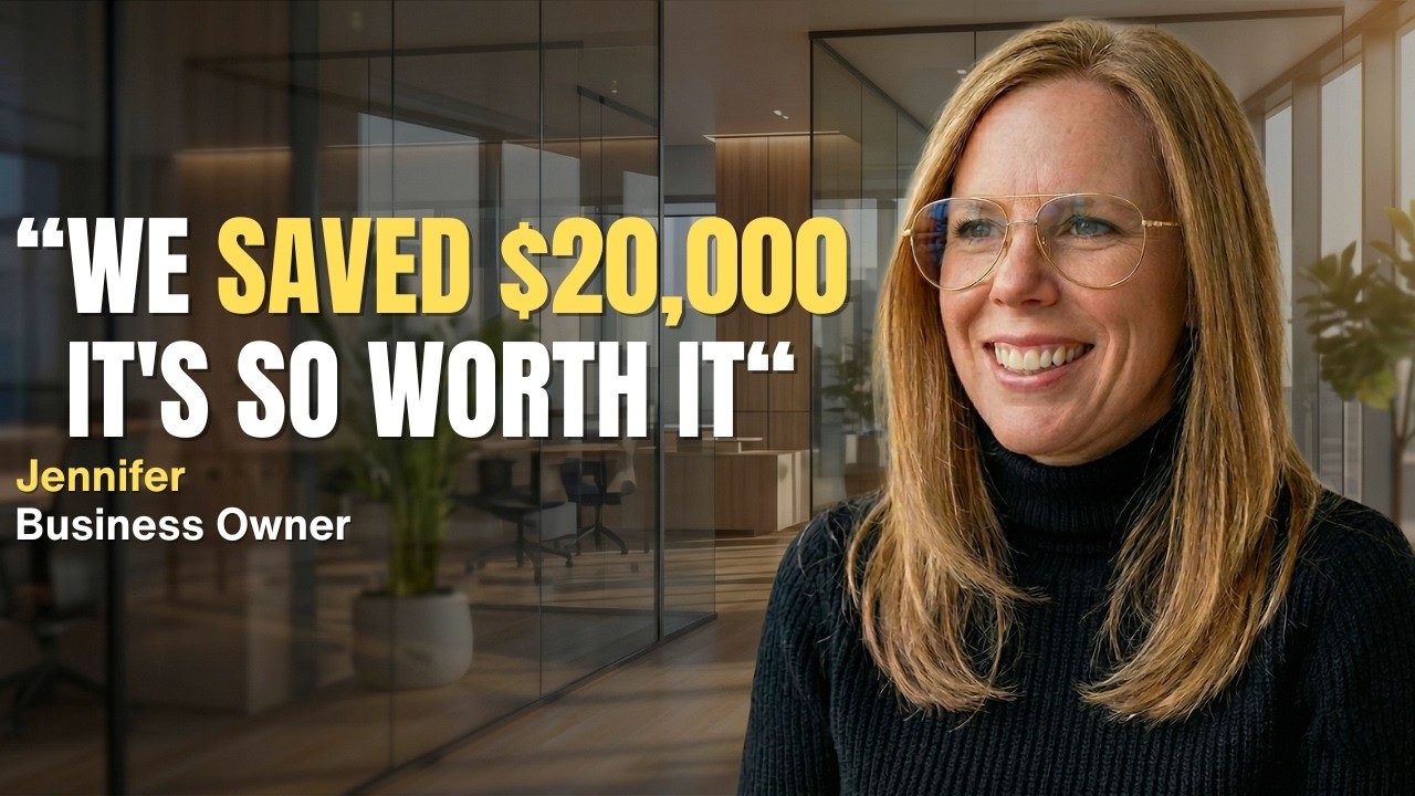 Jennifer, a business owner, sharing how much she saved in taxes