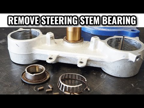 HOW TO: Remove Bottom STEERING STEM Bearing - CHEAPEST WAY