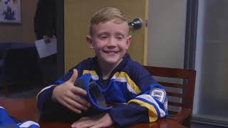 Young Blues Fan Signs One-Day Contract