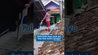 Download lagu “Detik-Detik Anak Jatuh dari Atap Saat Ambil Layangan 😱” mp3
