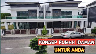 Konsep desain exterior rumah modern 2 tingkat