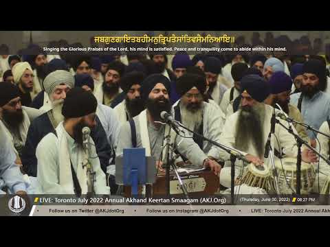 045 Bhai Parminder Singh Jee Australia - ThursdayPM - Toronto July 2022 Annual AkhandKeertan Smaagam