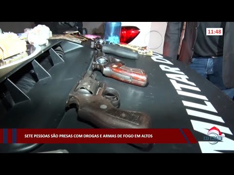 Sete pessoas são presas com drogas e armas de fogo em Altos 08 12 2022