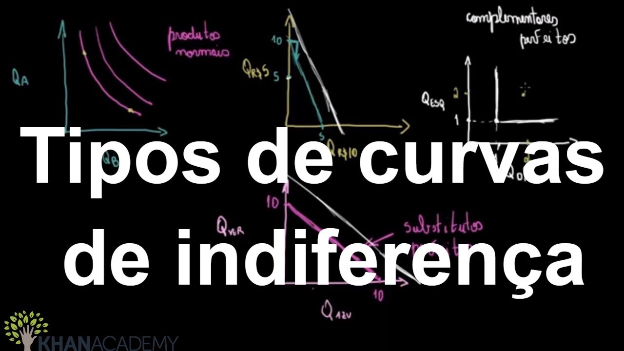 Tipos de curvas de indiferença | Consumidor e excedente de produtor | Khan Academy
