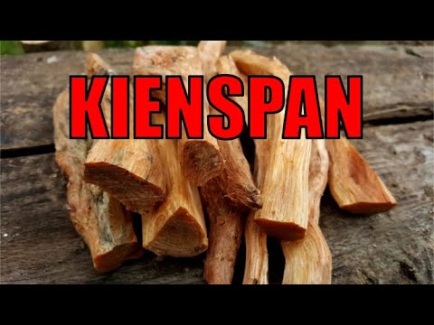 Making fire with pinewood