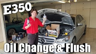 2014 Mercedes E350 Motor Oil Change & AMSOIL Engine Flush