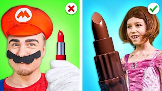 Rich VS Poor Mario Parenting Hacks! 🍄Genius DIY Parenting Gadgets by Zoom Go!