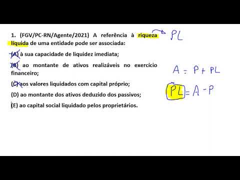 Questão contabilidade - FGV - 2021 - PC-RN - Agente e Escrivão
