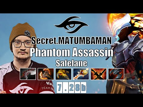 Phantom Assassin Safelane | Secret.MATUMBAMAN | GG 12 MINS BATTLE FURY | 7.28b Gameplay Highlights