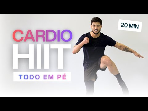 20-minute HIIT Cardio | All Standing to reduce belly fat, no equipment needed - no repetitions.