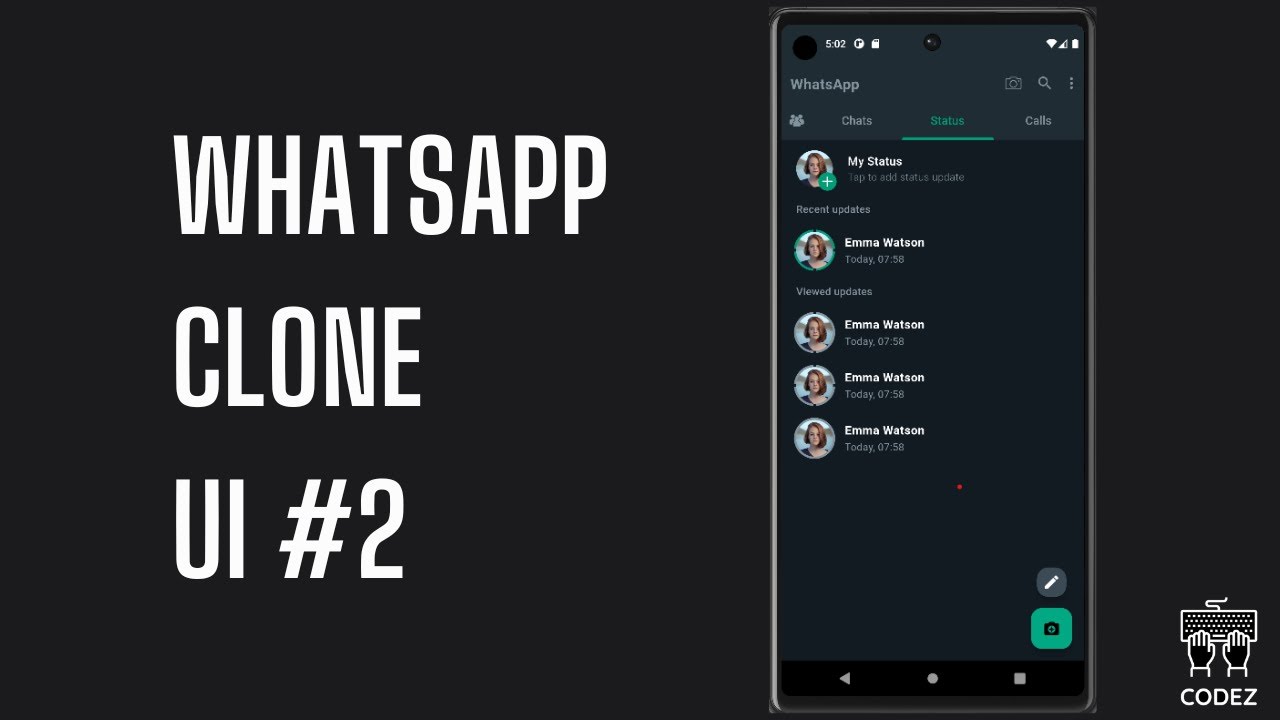 WhatsApp Clone Flutter UI Design #2 - Flutter Tutorial