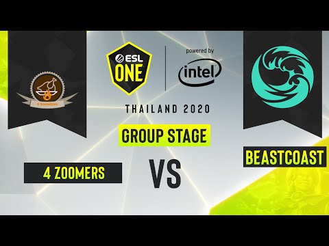 Dota2 - 4 Zoomers vs. beastcoast  - Game 2 - ESL One Thailand 2020 - Group Stage - AM