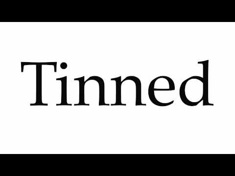 How to Pronounce Tinned