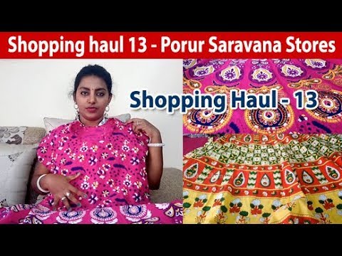 Shopping Haul in Tamil / Shopping Haul13 Porur Saravana Stores - Karthikha Channel Video