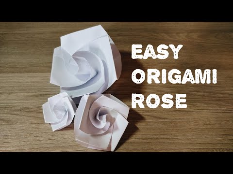 Easy Origami Rose Flower