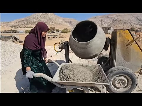 ۲۰ The Baro family is building a wall.