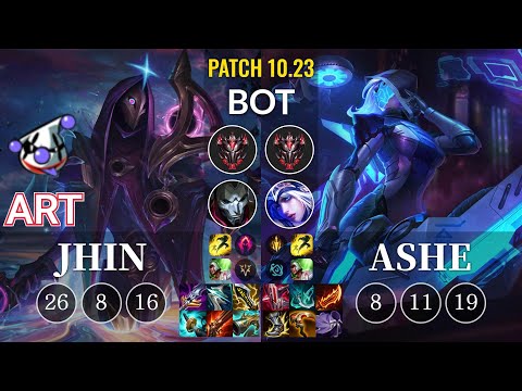 RJ Art Jhin vs Ashe Bot - KR Patch 10.23