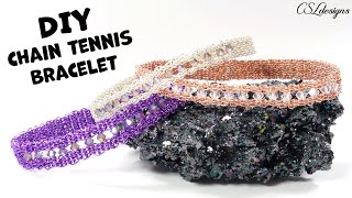 :earn how to make this elegant chain tennis bracelet ⎮ Unisex jewelry tutorial