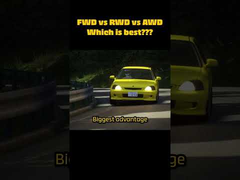 AWD v RWD v FWD #shorts #assettocorsa #simracing #jdm