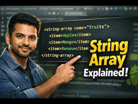 Android String Array Resources In Hindi Step By Step Tutorial For Beginners Android Stringarray