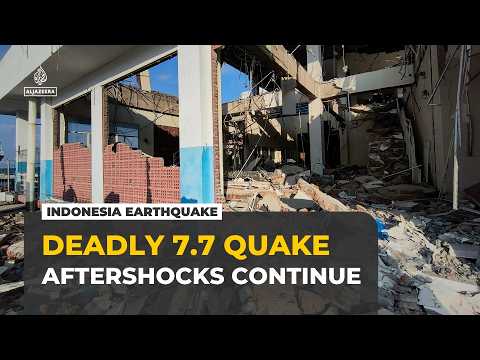 Indonesia earthquake kills dozens as powerful aftershocks hamper rescue efforts