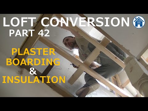 Loft conversion Part 42 - Plaster boarding again! Dry walling a loft conversion. DIY loft conversion