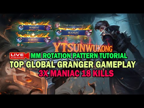 3X MANIAC TUTORIAL GRANGER ROTATION GUIDE #mobilelegends #mlbb #gaming #granger
