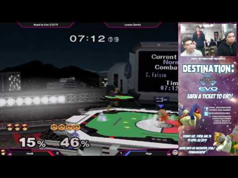 Road to EVO 1/21/16 - Hosb (Falcon) vs. Nigo (Ice Climbers) - SSBM Losers Semis
