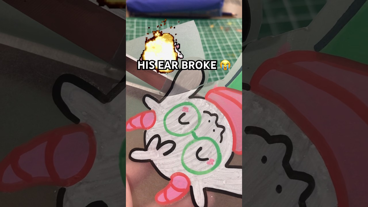 Epic fail? 😔 #shrinkydinks #deltarune #ralsei #fyp #viral #art #fanart #undertale #keychain #cute