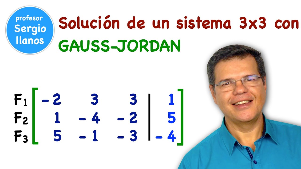 Solución de un sistema 3x3 con Gauss Jordan