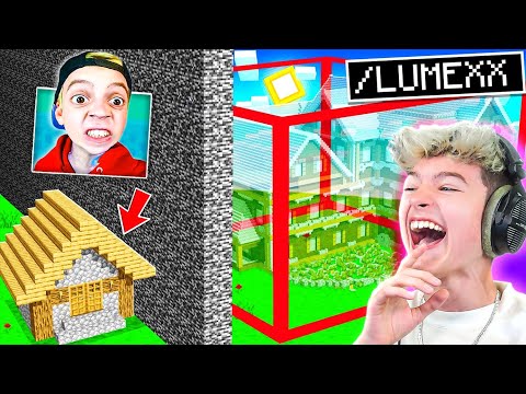 Ich PRANKE kleinen JUNGEN im BAU BATTLE bis er AUSRASTET in Minecraft