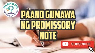 Paano gumawa ng Promissory Note