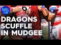 'Heated exchange' between Dragons players in Mudgee | NRL on Nine