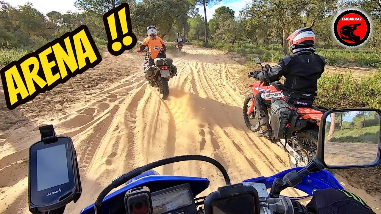 Conducción en arena | Viaje en moto al Rocio, España. Día 1