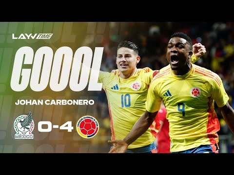 Johan Carbonero scores Colombia's fourth goal! | Mexico 0 - Colombia 4 | International Friendly